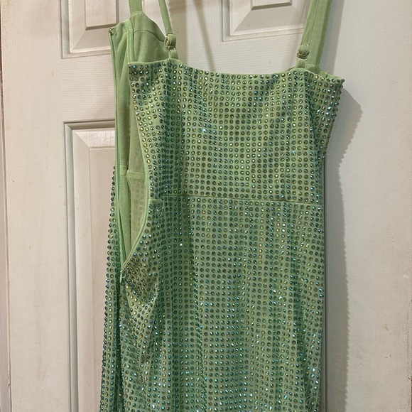 Oh Polly Green Embellished Midi Dress - Picture 5 of 5